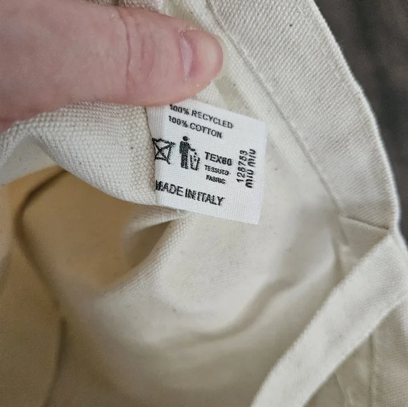 NWT Miu Miu Beige Tote Bag - Picture 6 of 10